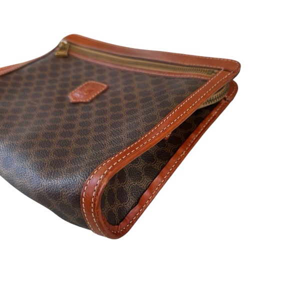 Authentic Celine Brown & Tan Macadam Leather Wristlet Clutch Bag - Picture 5 of 13